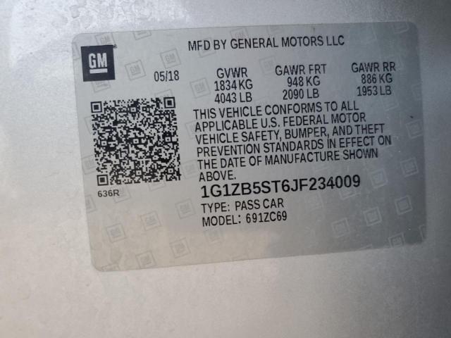 2018 CHEVROLET MALIBU LS - 1G1ZB5ST6JF234009