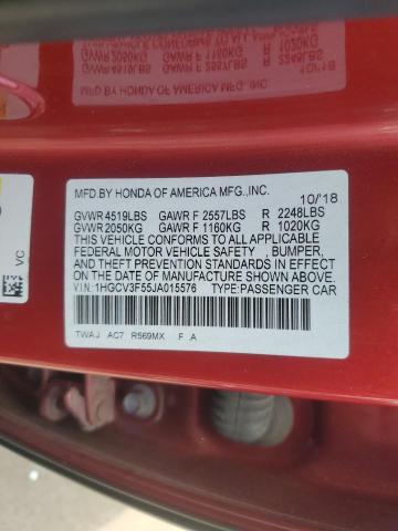 2018 HONDA ACCORD HYB - 1HGCV3F55JA015576