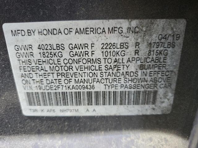 2019 ACURA ILX PREMIU 19UDE2F71KA009436