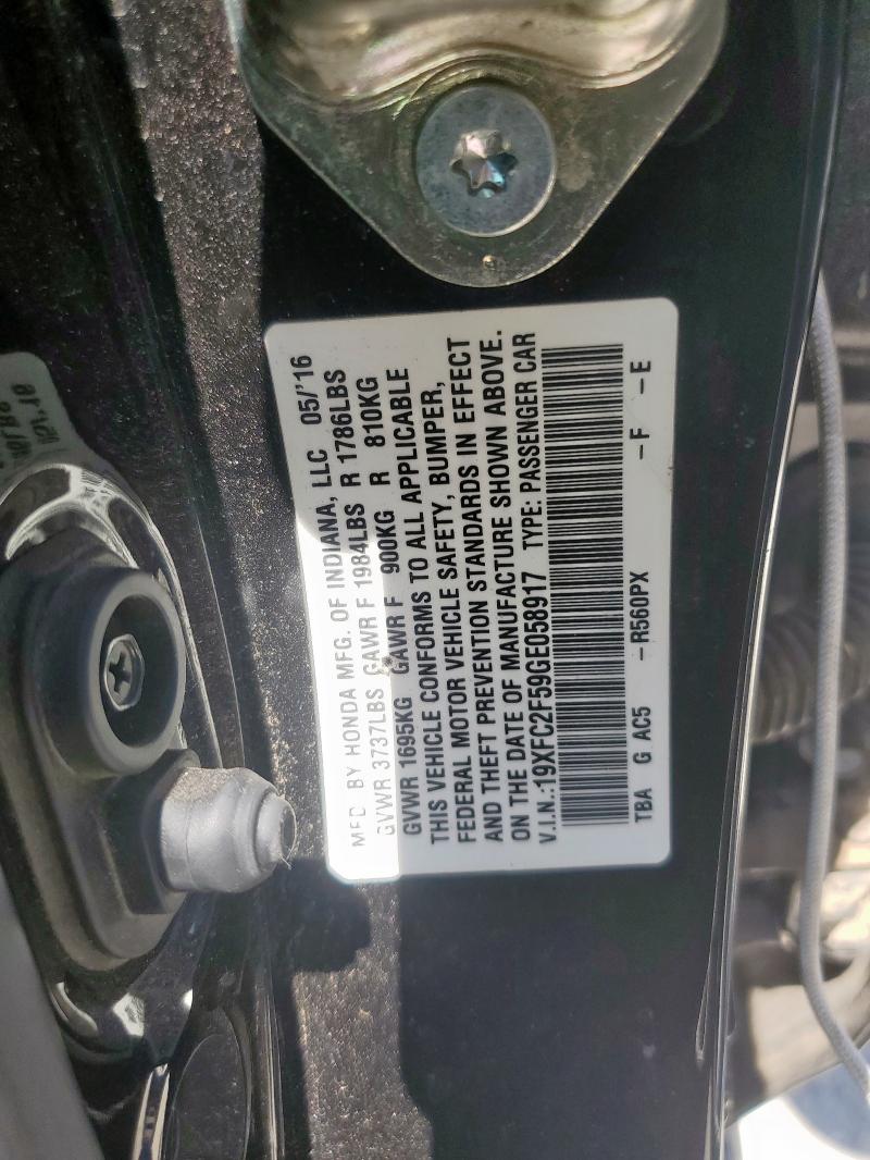 2016 HONDA CIVIC LX - 19XFC2F59GE058917