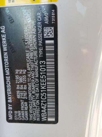 2019 BMW 430I WBA4Z1C51KEE51013