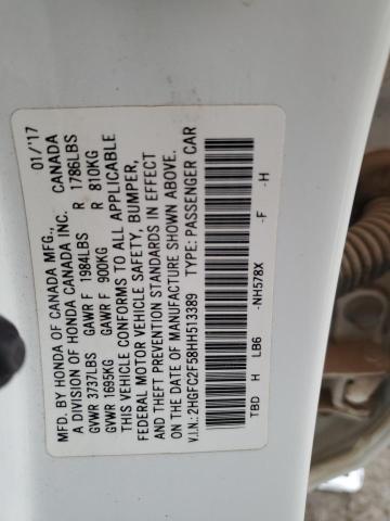 2017 HONDA CIVIC LX - 2HGFC2F58HH513389