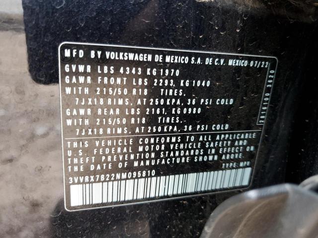 2022 VOLKSWAGEN TAOS SE - 3VVRX7B22NM095810