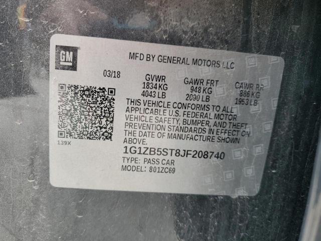 2018 CHEVROLET MALIBU LS 1G1ZB5ST8JF208740