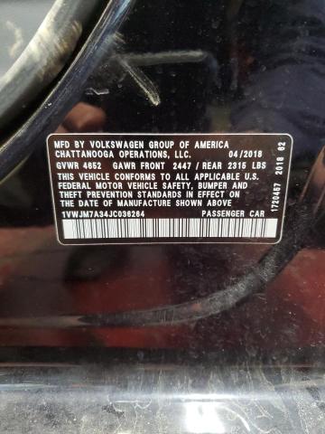 2018 VOLKSWAGEN PASSAT GT 1VWJM7A34JC036264