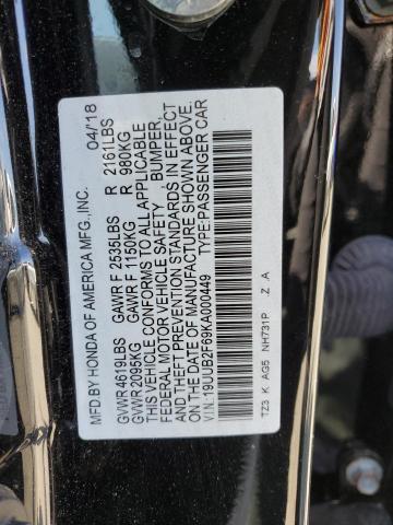 2019 ACURA TLX TECHNO 19UUB2F69KA000449