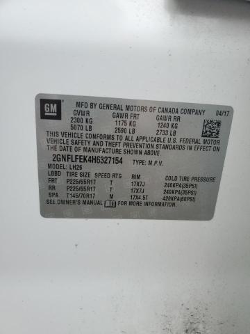 2017 CHEVROLET EQUINOX LT - 2GNFLFEK4H6327154