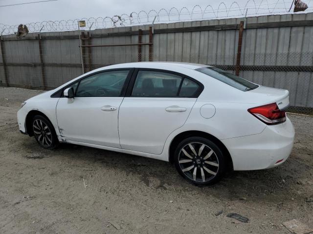 HONDA CIVIC EXL 2015 white  gas 19XFB2F9XFE029611 photo #3