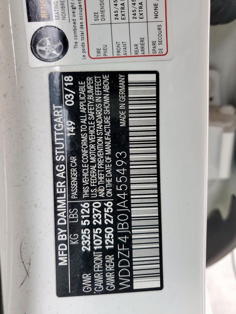 2018 MERCEDES-BENZ E 300 - WDDZF4JB0JA455493