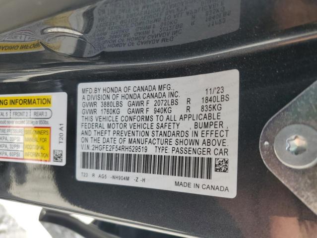 2024 HONDA CIVIC SPOR - 2HGFE2F54RH529519