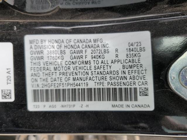 2023 HONDA CIVIC SPOR - 2HGFE2F51PH544119