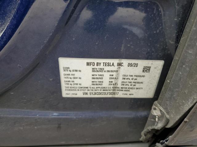 2020 TESLA MODEL X - 5YJXCDE22LF303617