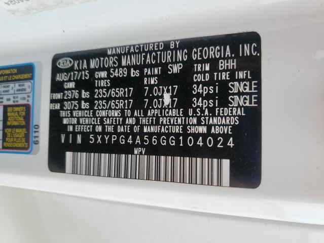 2016 KIA SORENTO LX - 5XYPG4A56GG104024