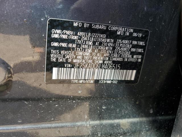 2020 SUBARU FORESTER JF2SKADC6LH406515