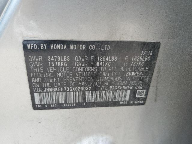 2016 HONDA FIT EX JHMGK5H73GX029032