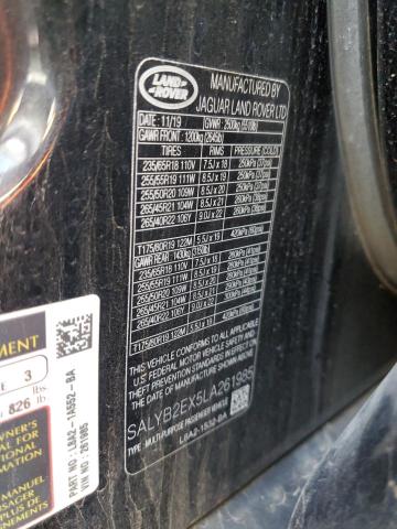 2020 LAND ROVER RANGE ROVE - SALYB2EX5LA261985