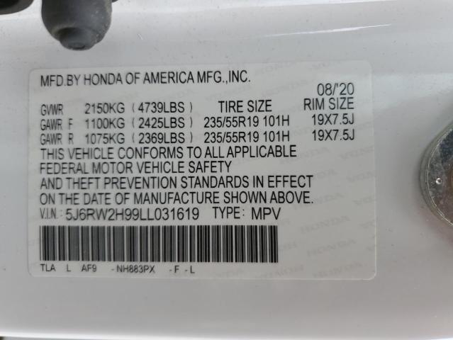 2020 HONDA CR-V TOURI 5J6RW2H99LL031619