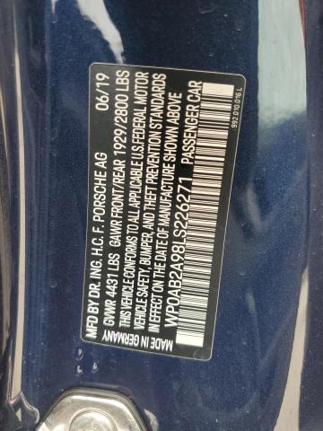 2020 PORSCHE 911 CARRER WP0AB2A98LS226271