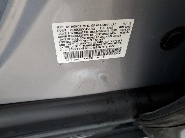 2016 HONDA PILOT EXL - 5FNYF5H89GB018226
