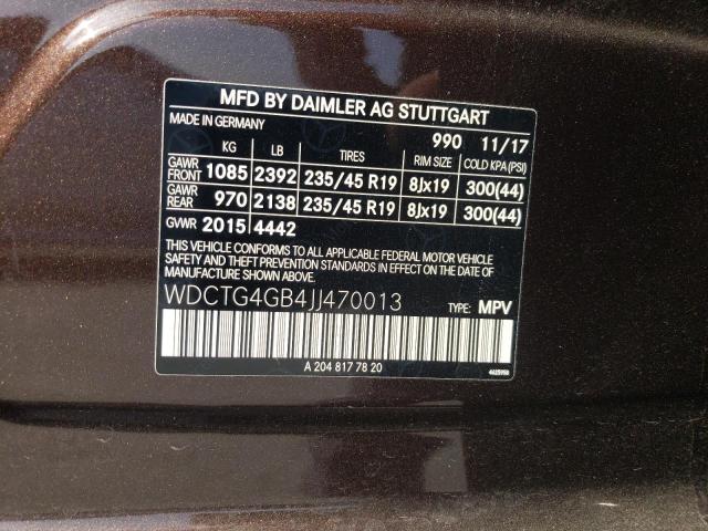 2018 MERCEDES-BENZ GLA 250 4M WDCTG4GB4JJ470013
