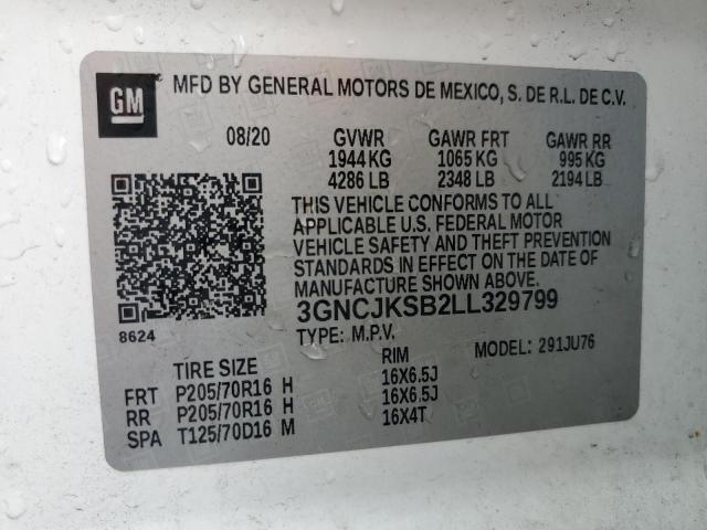 2020 CHEVROLET TRAX LS - 3GNCJKSB2LL329799