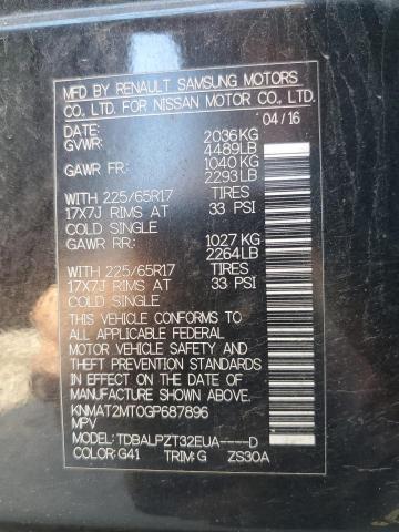 2016 NISSAN ROGUE S - KNMAT2MT0GP687896