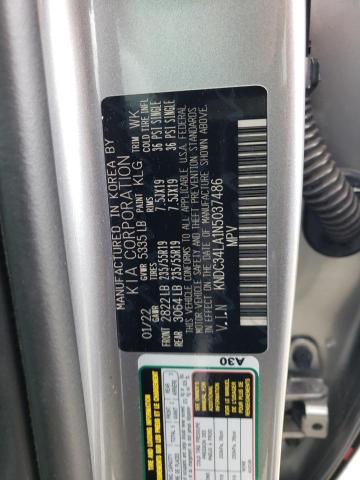 2022 KIA EV6 LIGHT - KNDC34LA1N5037486