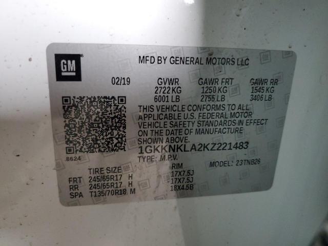 2019 GMC ACADIA SLE - 1GKKNKLA2KZ221483