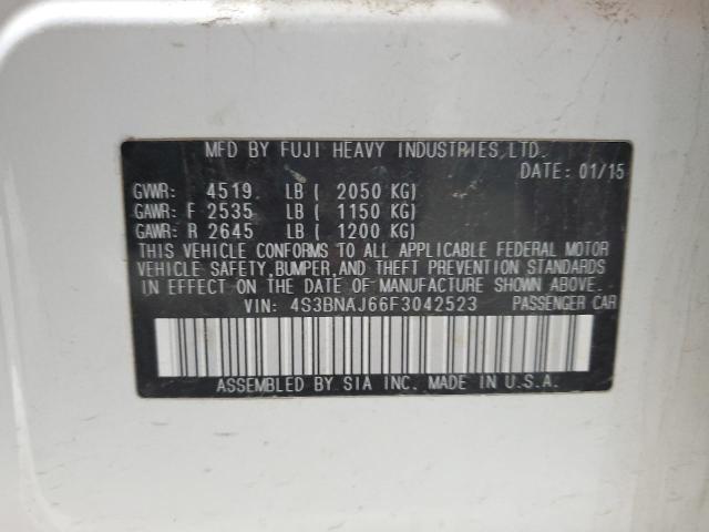 2015 SUBARU LEGACY 2.5 - 4S3BNAJ66F3042523