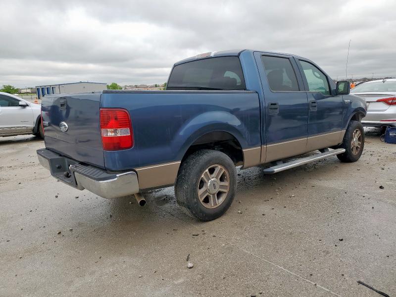 FORD F150 SUPER 2005 blue crew pic gas 1FTRW12W45KF16063 photo #4
