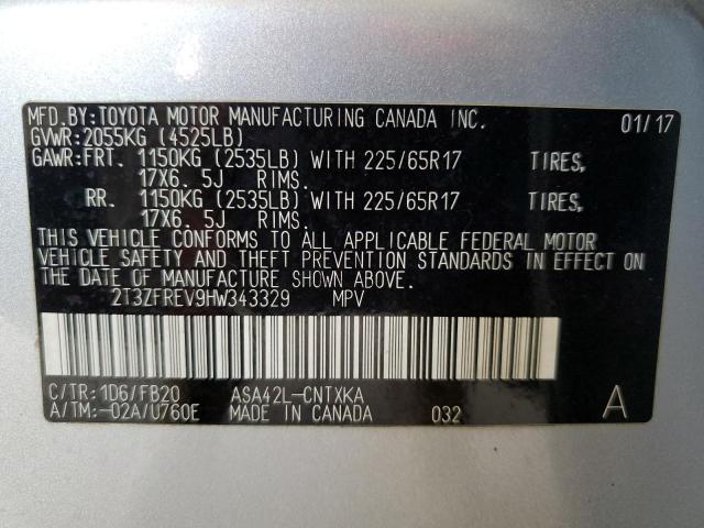2017 TOYOTA RAV4 LE - 2T3ZFREV9HW343329