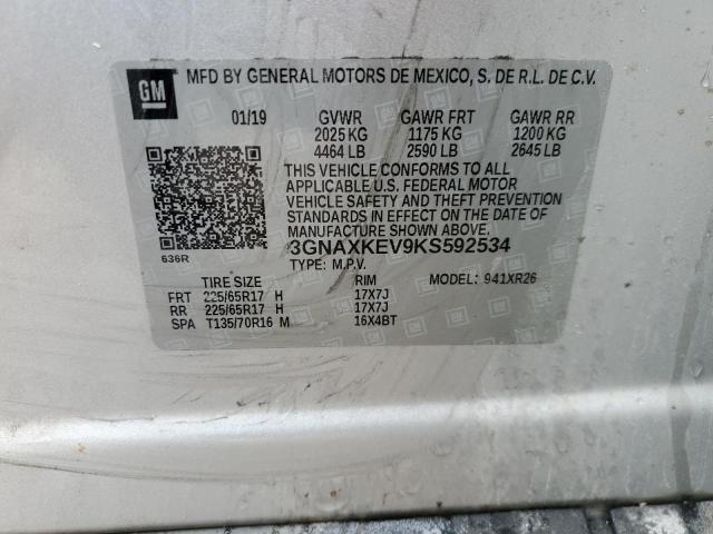 2019 CHEVROLET EQUINOX LT - 3GNAXKEV9KS592534