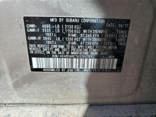 2017 SUBARU OUTBACK 2. - 4S4BSANC2H3384364