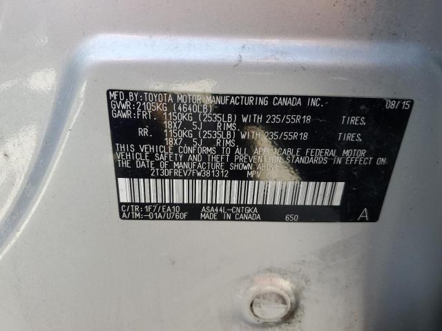 2015 TOYOTA RAV4 LIMIT - 2T3DFREV7FW381312