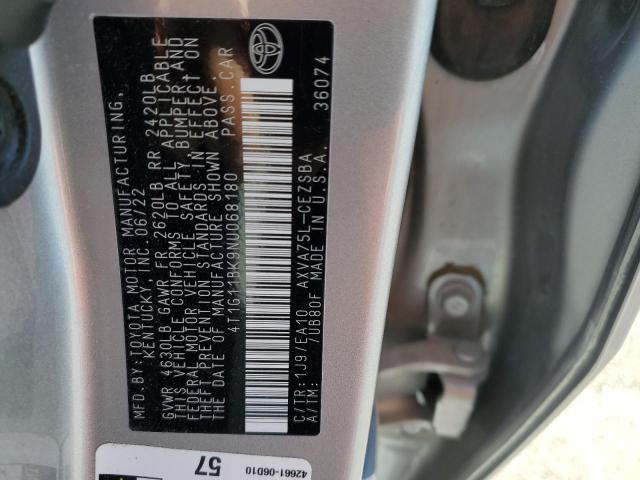 2022 TOYOTA CAMRY SE - 4T1G11BK9NU068180