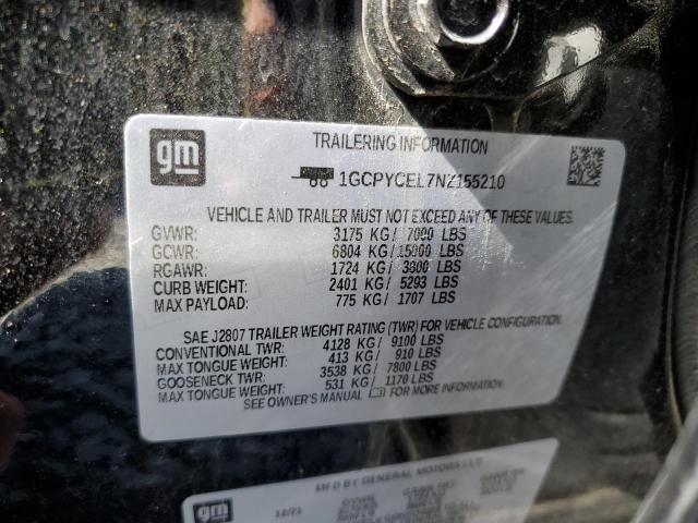 2022 CHEVROLET SILVERADO - 1GCPYCEL7NZ155210