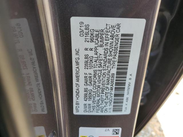 2019 HONDA ACCORD LX - 1HGCV1F14KA065369