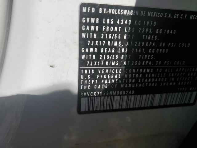 2022 VOLKSWAGEN TAOS S - 3VVCX7B22NM008249