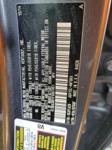 2015 TOYOTA VENZA LE 4T3BA3BB1FU067801