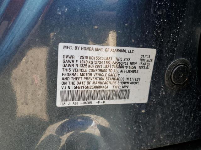 2018 HONDA PILOT EX 5FNYF5H35JB004464