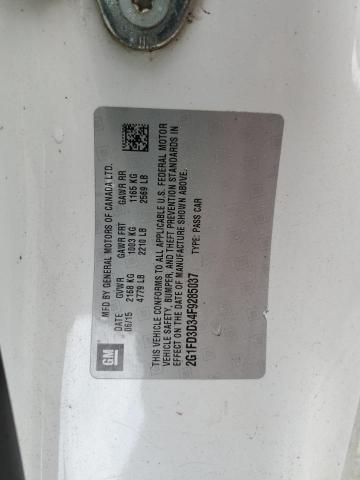 2015 CHEVROLET CAMARO LT - 2G1FD3D34F9285037