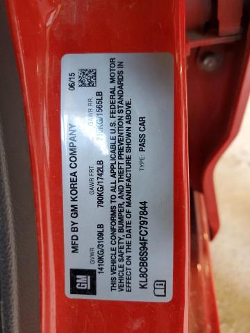2015 CHEVROLET SPARK - KL8CB6S94FC797844