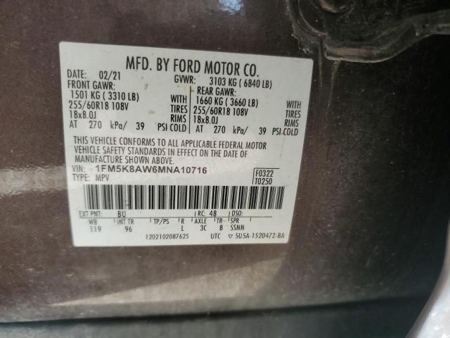 2021 FORD EXPLORER P - 1FM5K8AW6MNA10716