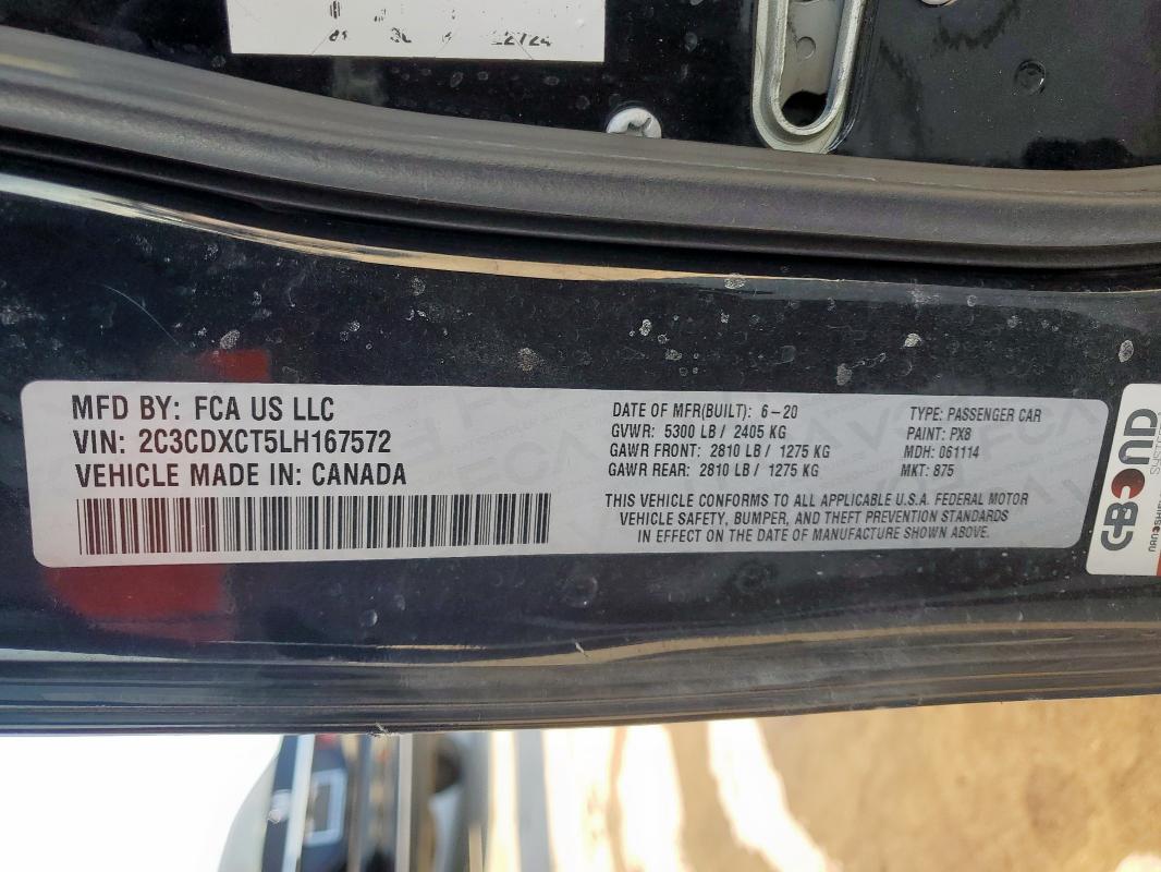 2020 DODGE CHARGER R/ - 2C3CDXCT5LH167572
