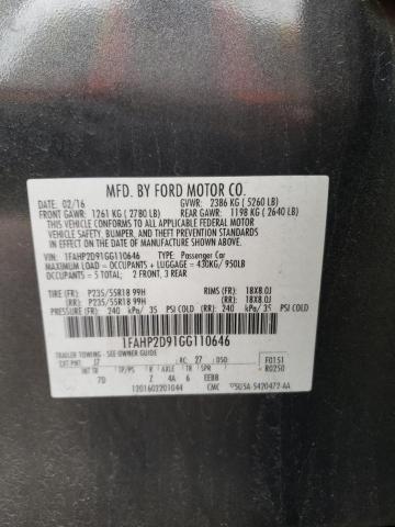 2016 FORD TAURUS SE - 1FAHP2D91GG110646