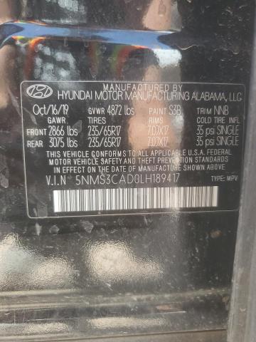 2020 HYUNDAI SANTA FE S - 5NMS3CAD0LH189417