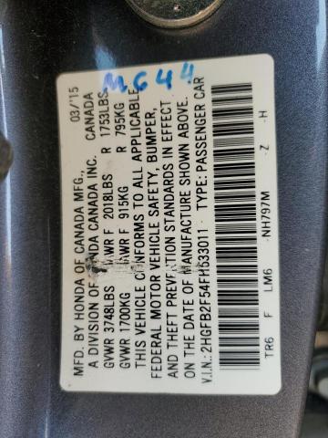 2015 HONDA CIVIC LX - 2HGFB2F54FH533011