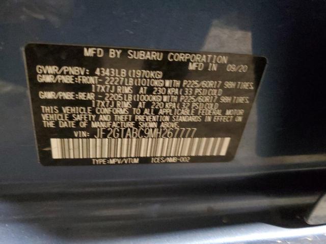 2021 SUBARU CROSSTREK - JF2GTABC9MH267777