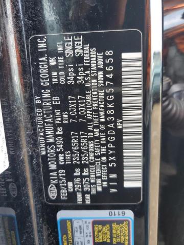 2019 KIA SORENTO L - 5XYPGDA38KG574658