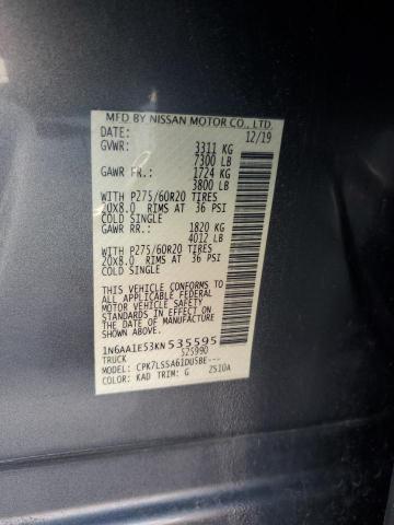 2019 NISSAN TITAN SV - 1N6AA1E53KN535595